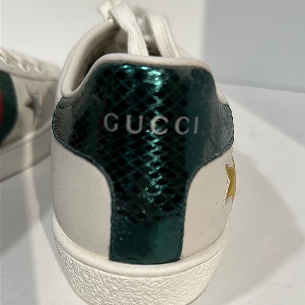 Gucci Calfskin Embroidered Sneakers - Picture 2 of 6